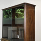 VINTAGE VITRINE Nussbaum Wurzelholz Highboard Design 60er Jahre Italienisch Mid-Century