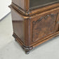 VINTAGE VITRINE Nussbaum Wurzelholz Highboard Design 60er Jahre Italienisch Mid-Century