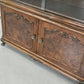 VINTAGE VITRINE Nussbaum Wurzelholz Highboard Design 60er Jahre Italienisch Mid-Century