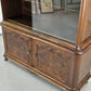 VINTAGE VITRINE Nussbaum Wurzelholz Highboard Design 60er Jahre Italienisch Mid-Century
