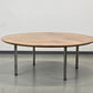 FLORENCE KNOLL Couchtisch Rund Chrom Holz 105cm Vintage 60er 70er Nuss