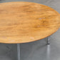FLORENCE KNOLL Couchtisch Rund Chrom Holz 105cm Vintage 60er 70er Nuss