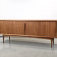 DANISH SIDEBOARD Tv Kommode Low Board Teak Bernhard Pedersen 142 Tambour Mid Century BPS