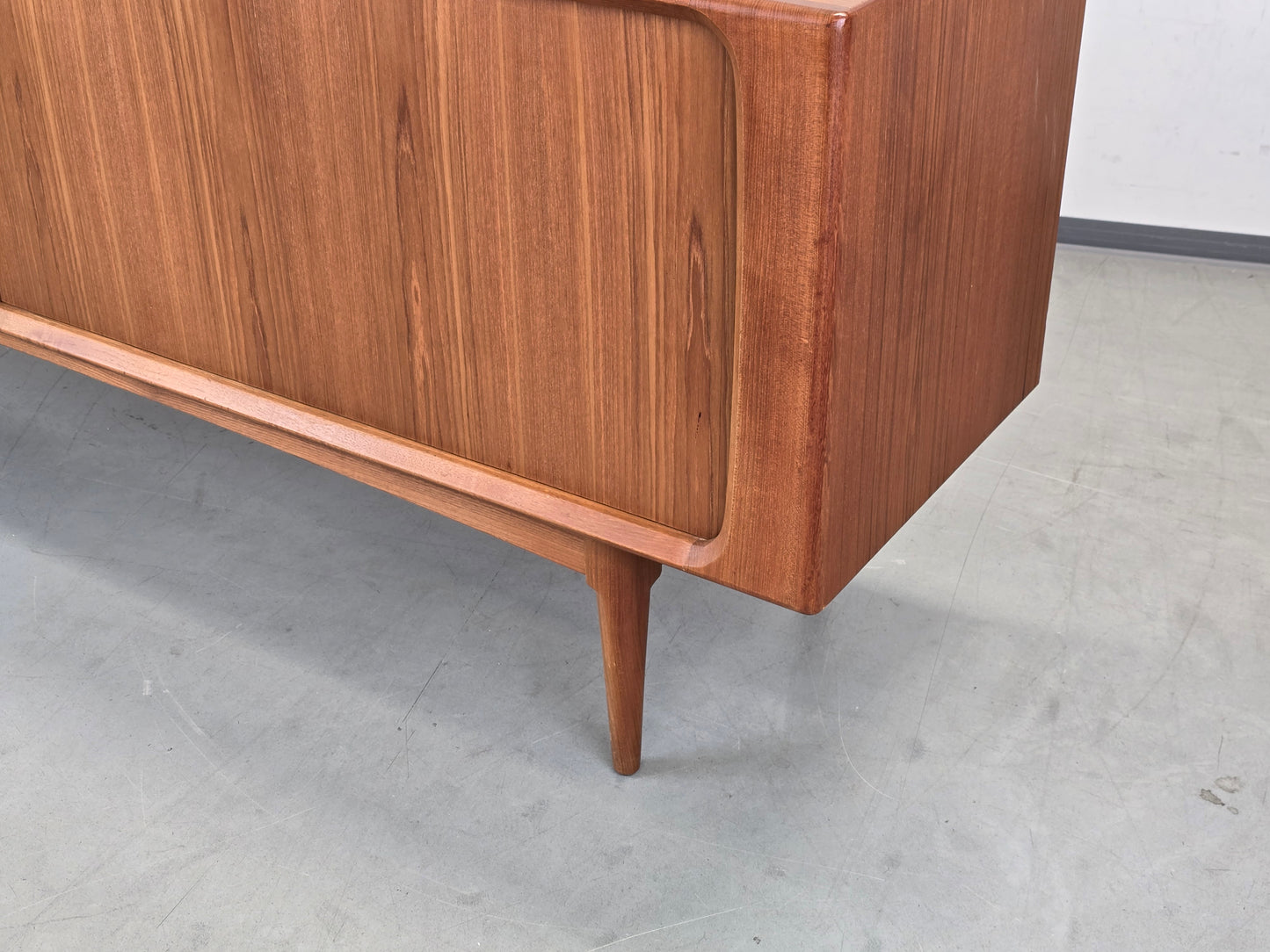 DANISH SIDEBOARD Tv Kommode Low Board Teak Bernhard Pedersen 142 Tambour Mid Century BPS