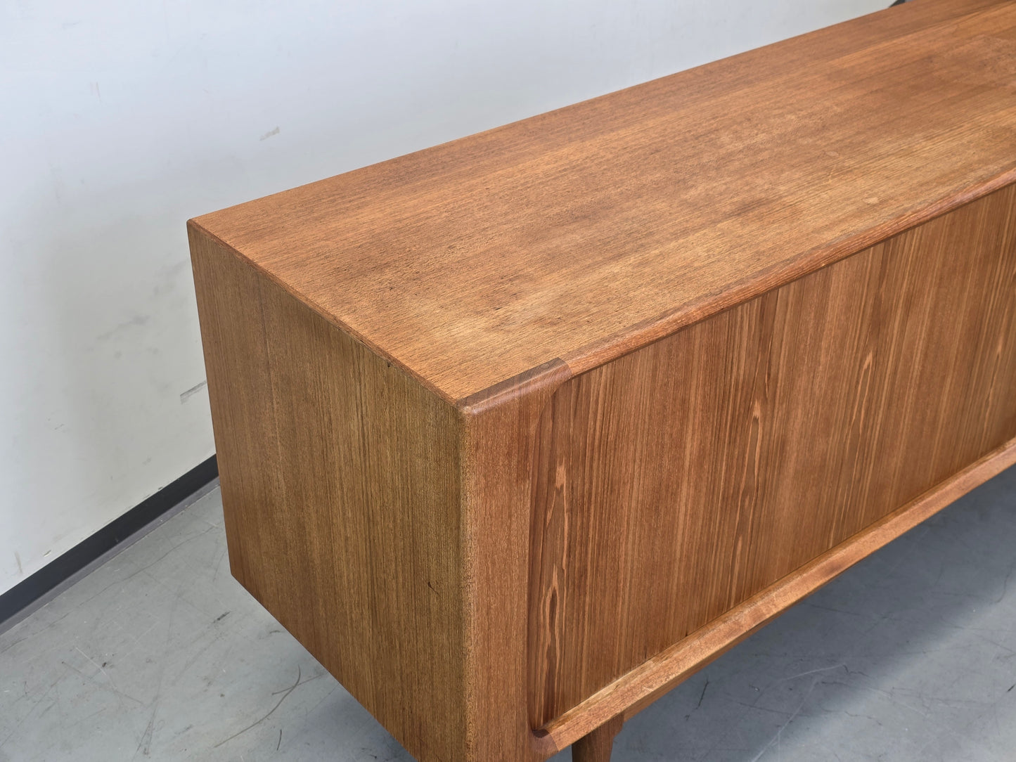 DANISH SIDEBOARD Tv Kommode Low Board Teak Bernhard Pedersen 142 Tambour Mid Century BPS