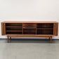 DANISH SIDEBOARD Tv Kommode Low Board Teak Bernhard Pedersen 142 Tambour Mid Century BPS