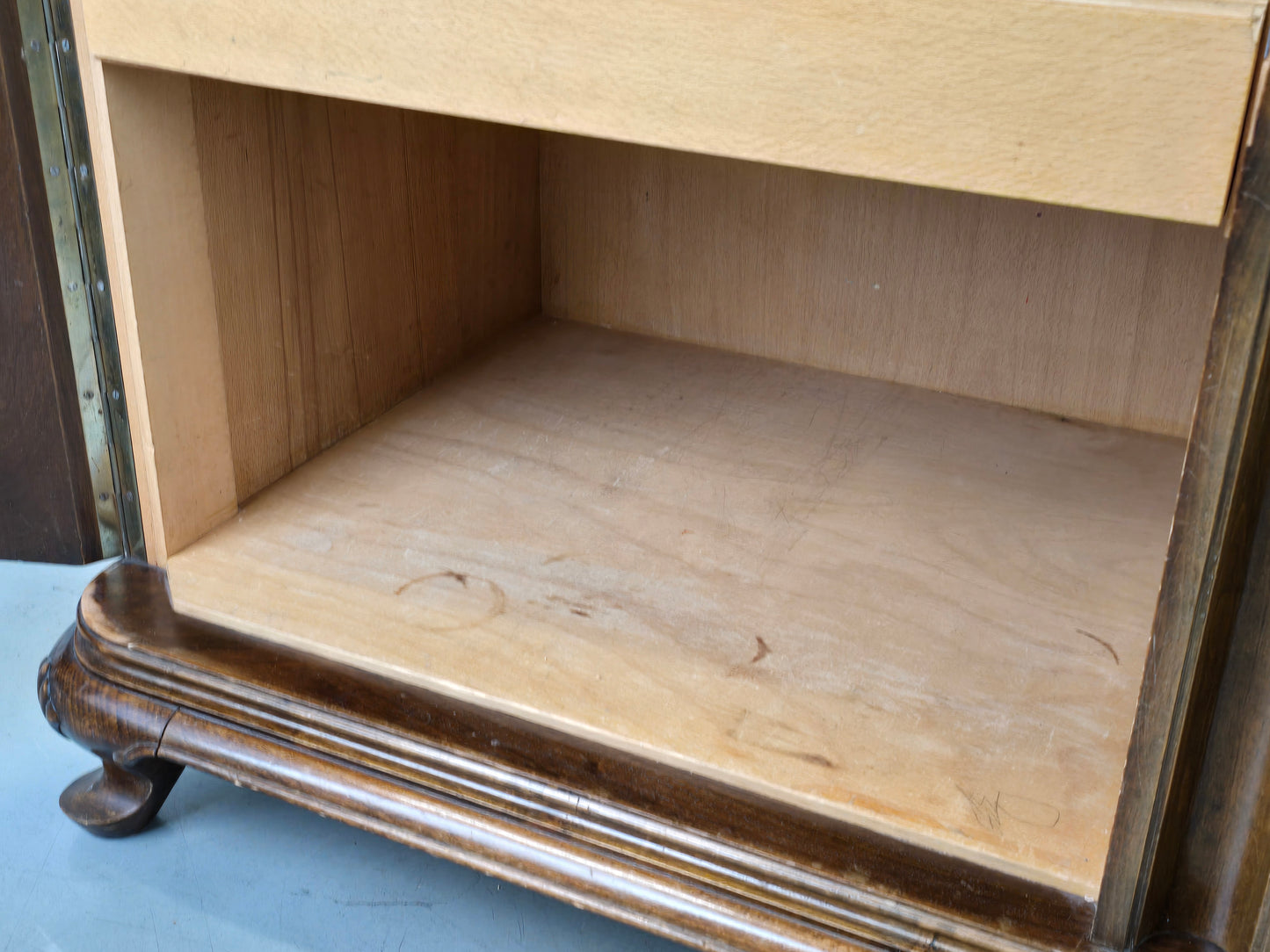 SIDEBOARD NUSSBAUM Vintage Kommode Anrichte Chippendale Stil 60er Jahre