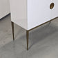 CARRYHOME HIGHBOARD Weiß Hochglanz Kommode Messing-Optik Sideboard