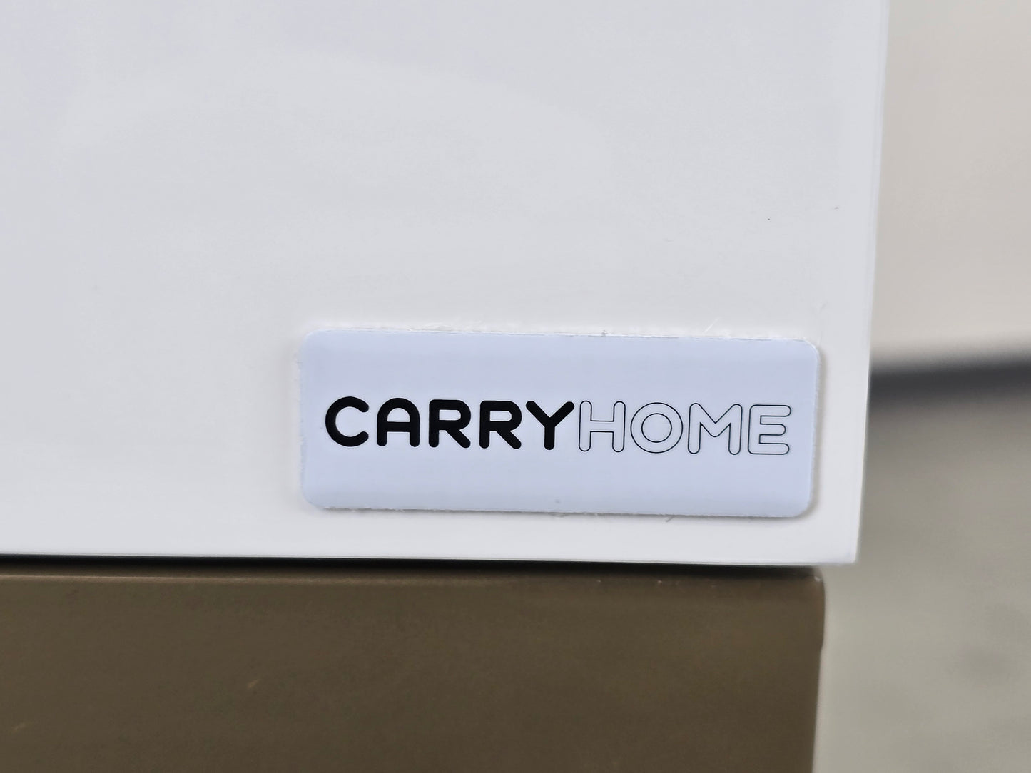 CARRYHOME HIGHBOARD Weiß Hochglanz Kommode Messing-Optik Sideboard