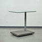 RONALD SCHMITT Beistelltisch Glas Metall K 425 Couchtisch höhenverstellbar