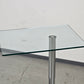 RONALD SCHMITT Beistelltisch Glas Metall K 425 Couchtisch höhenverstellbar