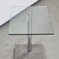 RONALD SCHMITT Beistelltisch Glas Metall K 425 Couchtisch höhenverstellbar