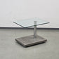 RONALD SCHMITT Beistelltisch Glas Metall K 425 Couchtisch höhenverstellbar