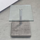 RONALD SCHMITT Beistelltisch Glas Metall K 425 Couchtisch höhenverstellbar