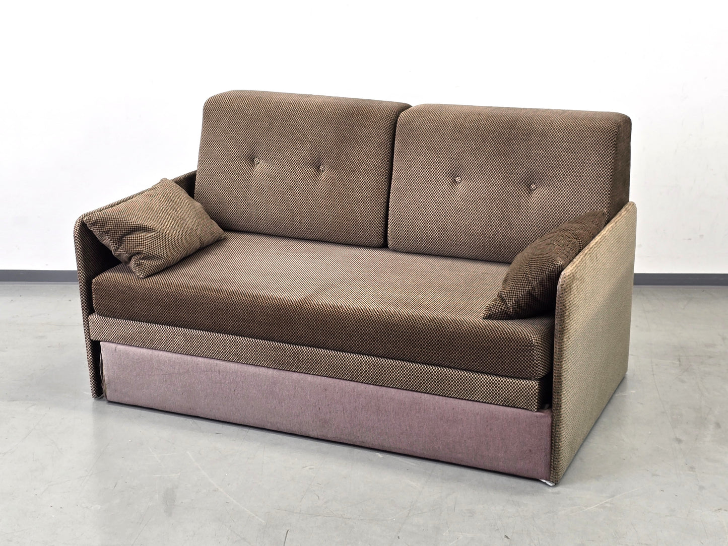 VINTAGE SCHLAFSOFA 60er Jahre Mid Century Sofa Couch Retro Bettkasten Braun
