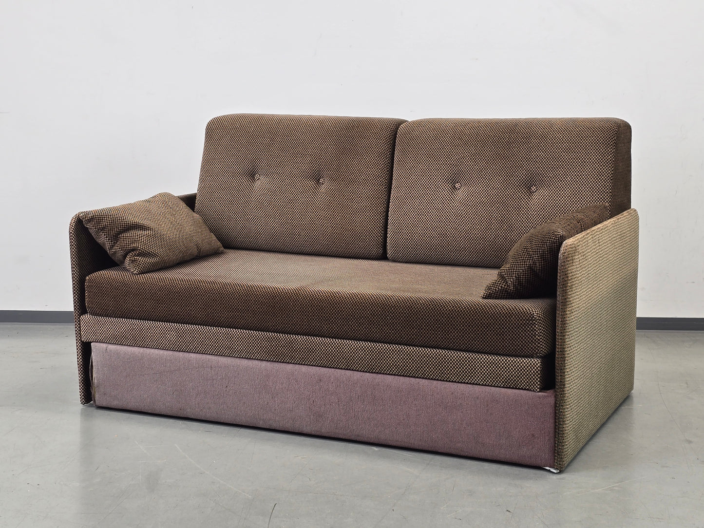 VINTAGE SCHLAFSOFA 60er Jahre Mid Century Sofa Couch Retro Bettkasten Braun
