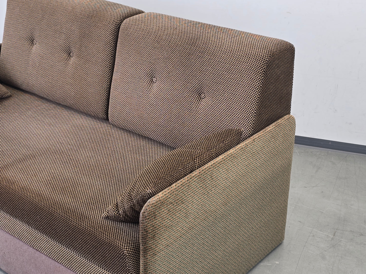VINTAGE SCHLAFSOFA 60er Jahre Mid Century Sofa Couch Retro Bettkasten Braun