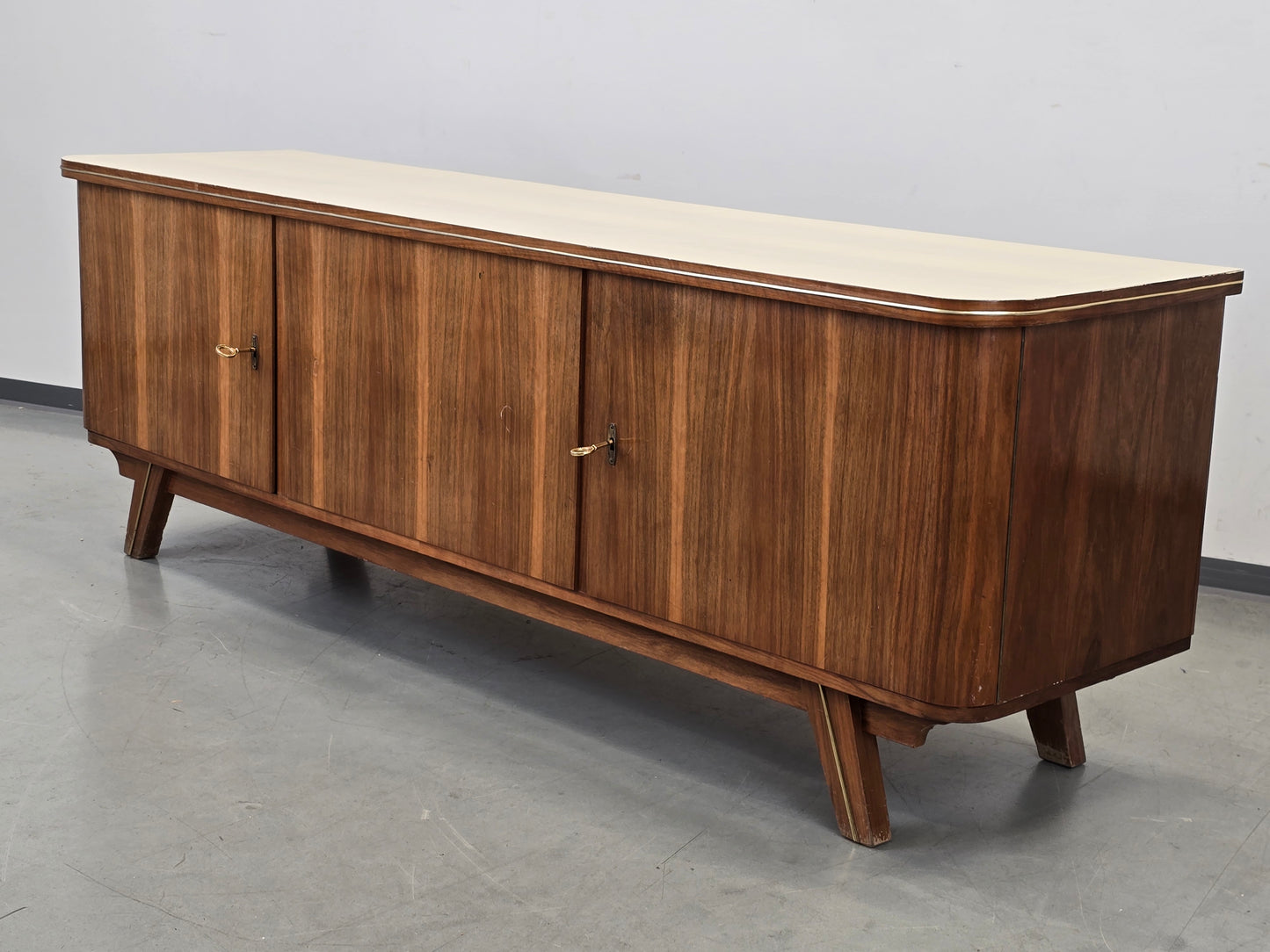 SIDEBOARD VINTAGE Nussbaum Mid Century Kommode WK Möbel 60er Design 180cm