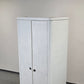 VINTAGE SCHRANK Weiß shabby 60er Holz Mid Century Bauhaus Garderobe Unikat