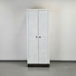 VINTAGE SCHRANK Weiß shabby 60er Holz Mid Century Bauhaus Garderobe Unikat