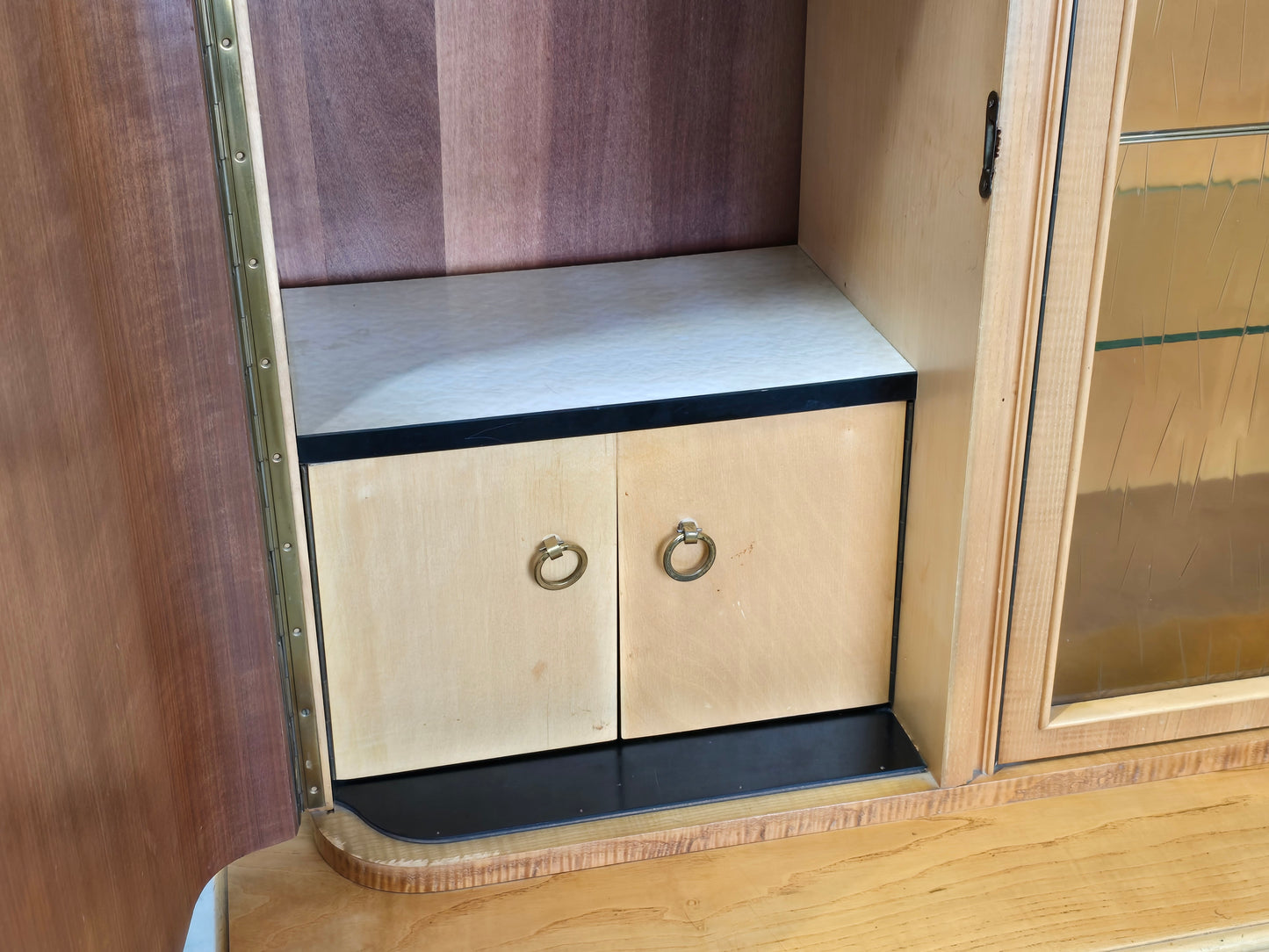 MID CENTURY Highboard Vitrine CJ3 Rüster Büffet 60er Vintage Schrank Sideboard
