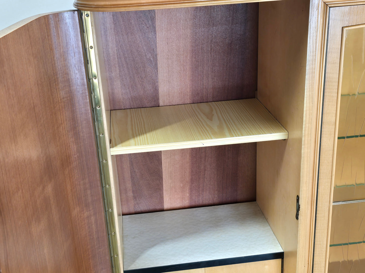 MID CENTURY Highboard Vitrine CJ3 Rüster Büffet 60er Vintage Schrank Sideboard