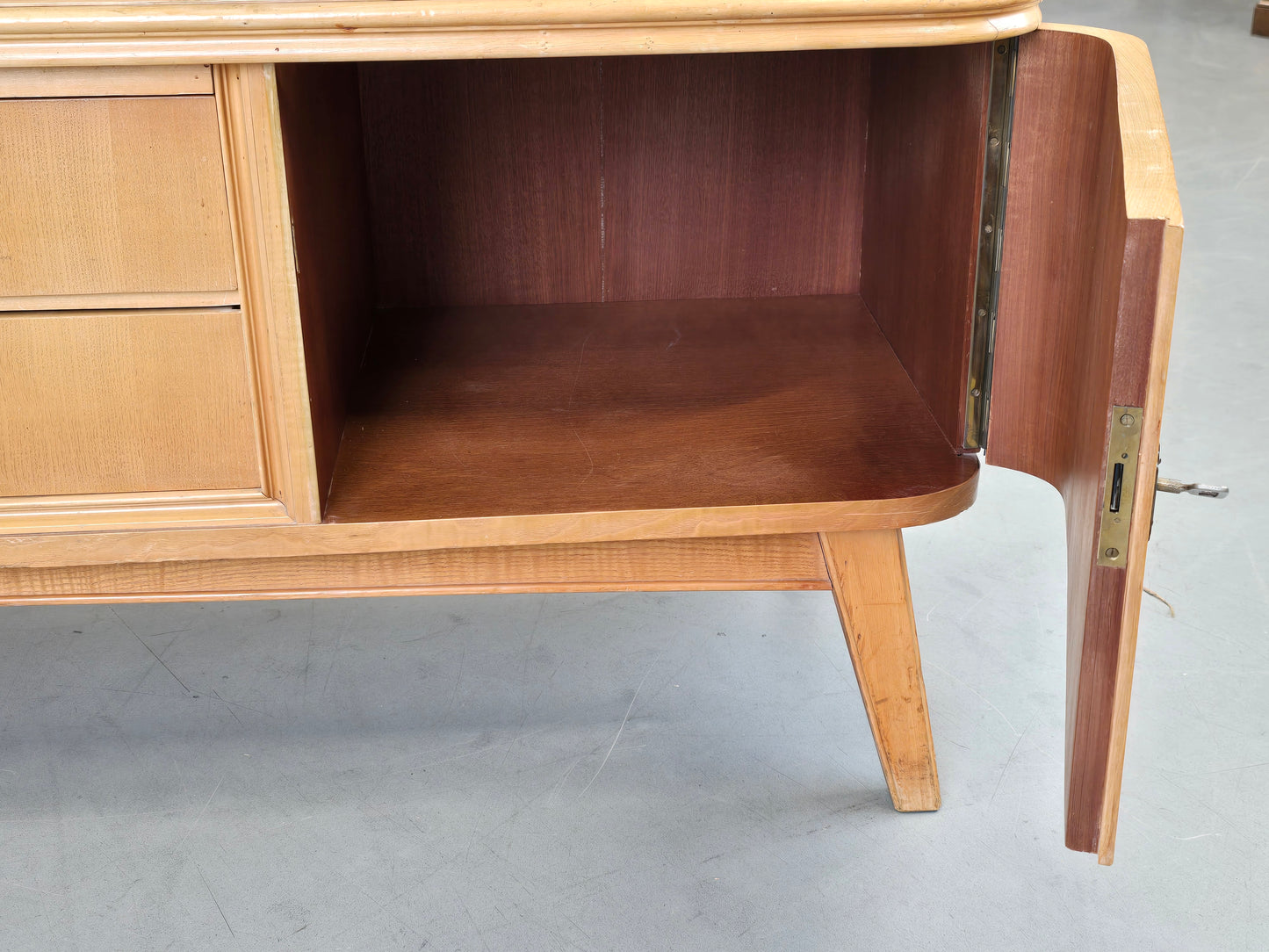 MID CENTURY Highboard Vitrine CJ3 Rüster Büffet 60er Vintage Schrank Sideboard
