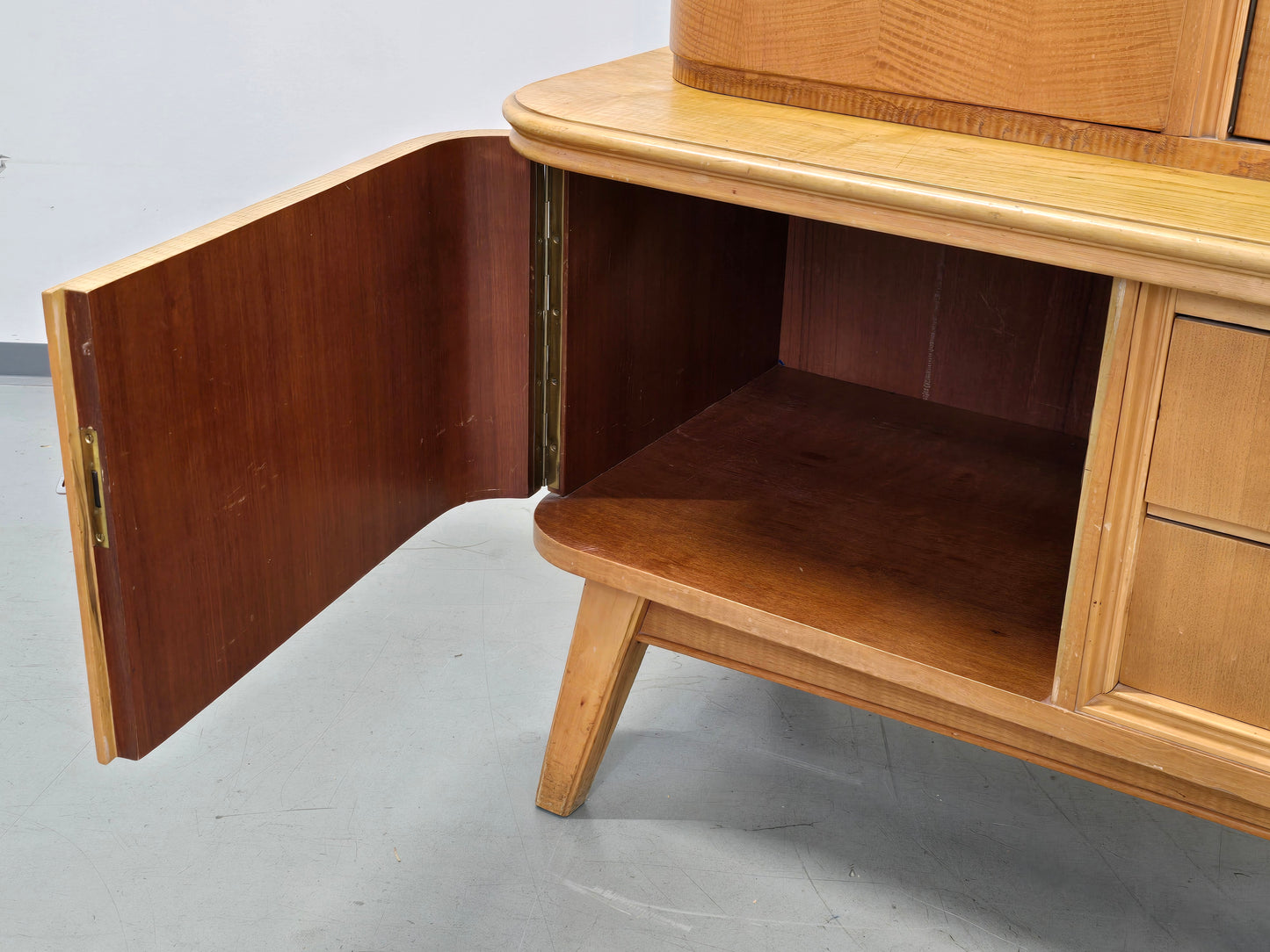 MID CENTURY Highboard Vitrine CJ3 Rüster Büffet 60er Vintage Schrank Sideboard