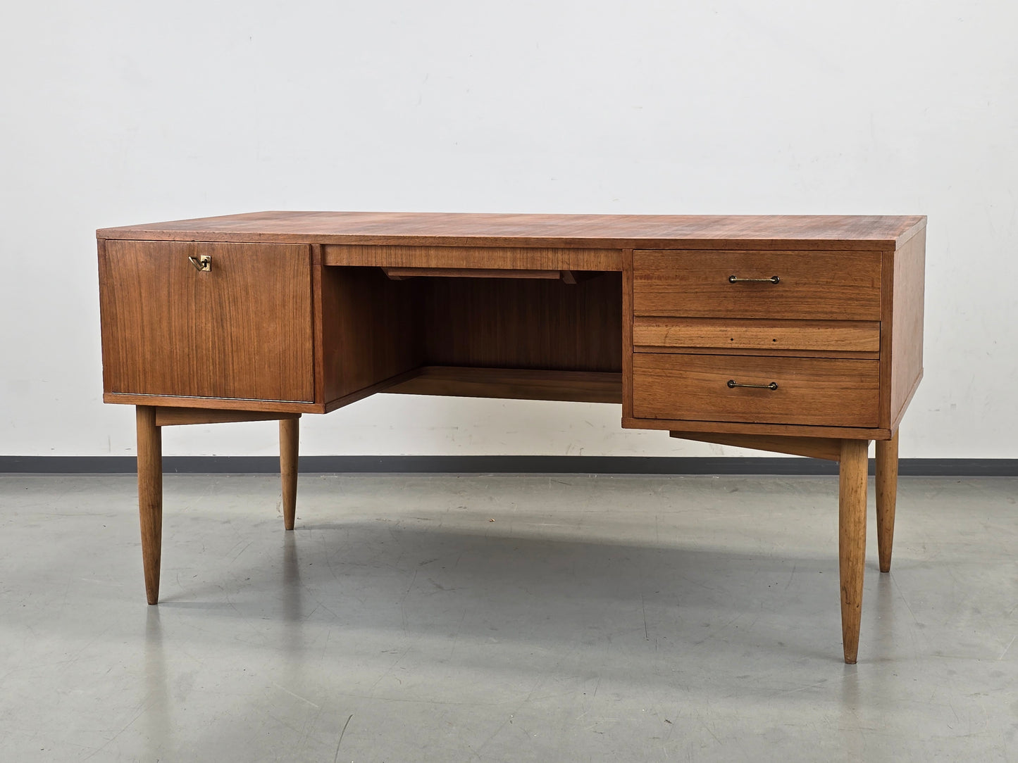 TEAK SCHREIBTISCH Vintage Mid Century Modern 60er Jahre Büro Tisch Dänisch Stil