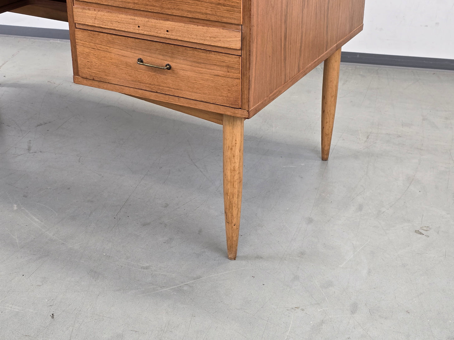 TEAK SCHREIBTISCH Vintage Mid Century Modern 60er Jahre Büro Tisch Dänisch Stil