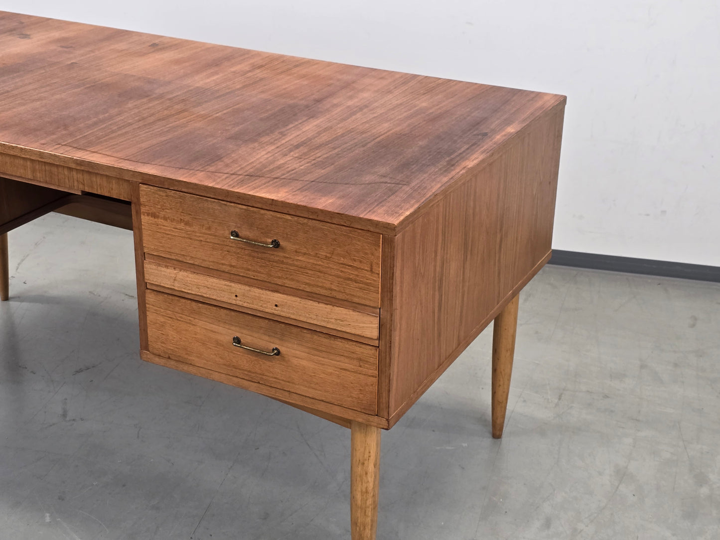 TEAK SCHREIBTISCH Vintage Mid Century Modern 60er Jahre Büro Tisch Dänisch Stil