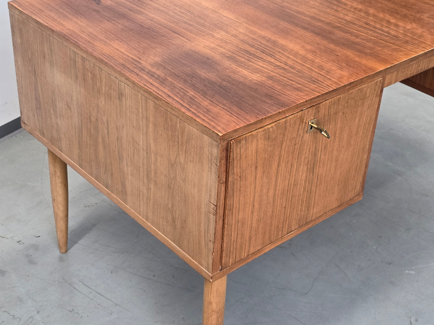 TEAK SCHREIBTISCH Vintage Mid Century Modern 60er Jahre Büro Tisch Dänisch Stil
