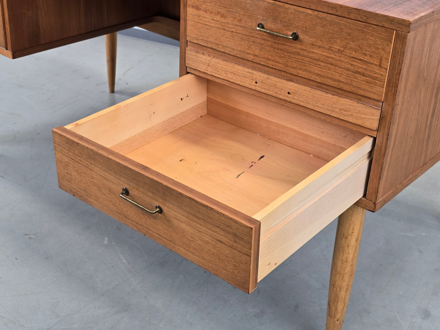 TEAK SCHREIBTISCH Vintage Mid Century Modern 60er Jahre Büro Tisch Dänisch Stil