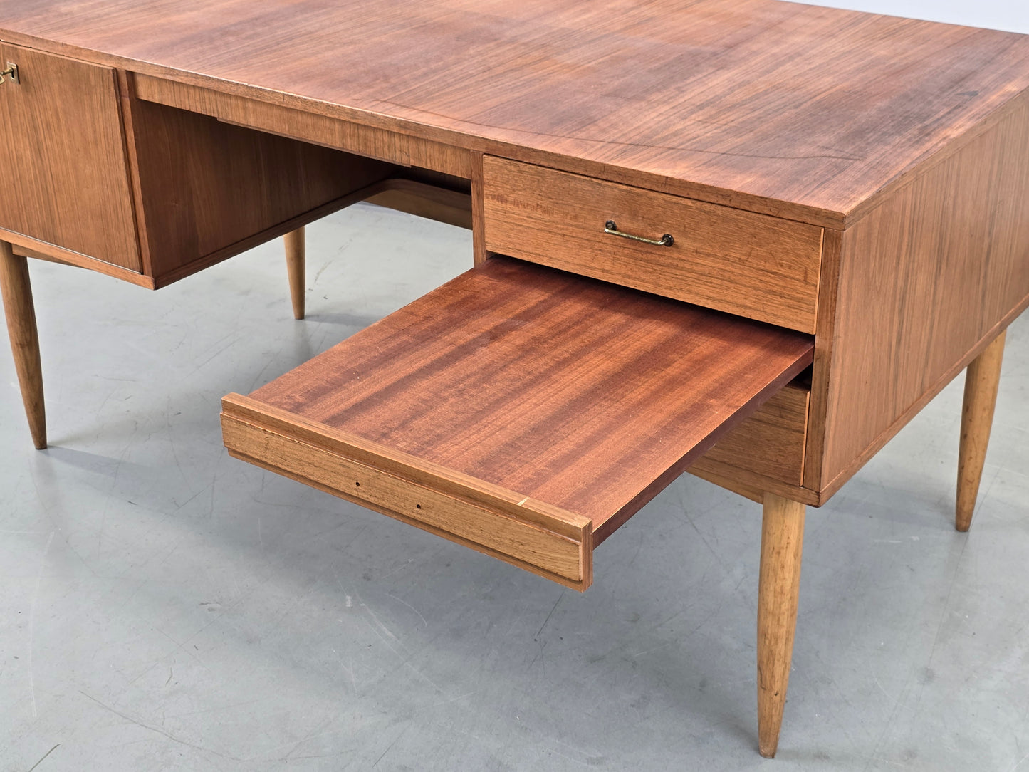 TEAK SCHREIBTISCH Vintage Mid Century Modern 60er Jahre Büro Tisch Dänisch Stil