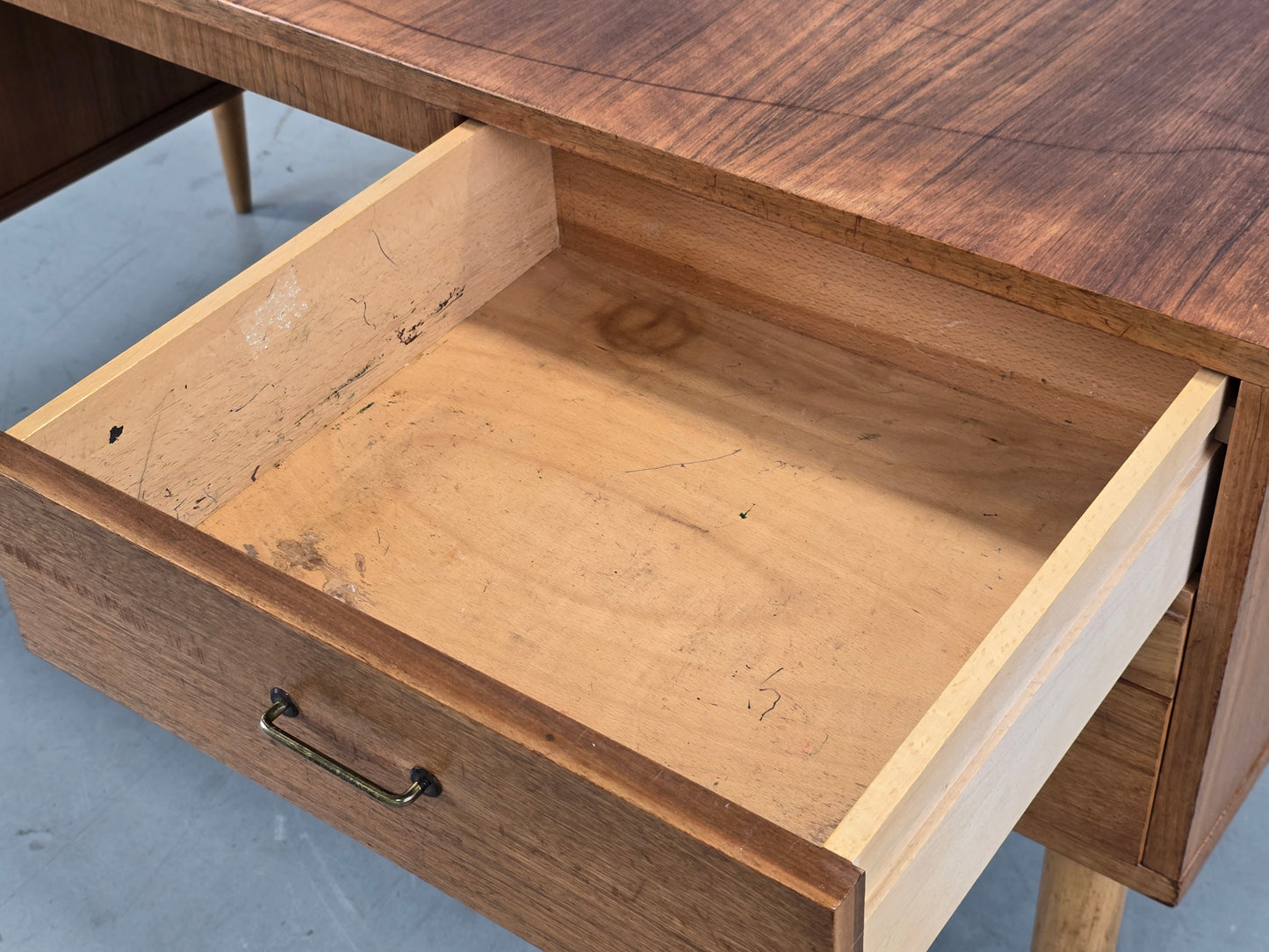 TEAK SCHREIBTISCH Vintage Mid Century Modern 60er Jahre Büro Tisch Dänisch Stil