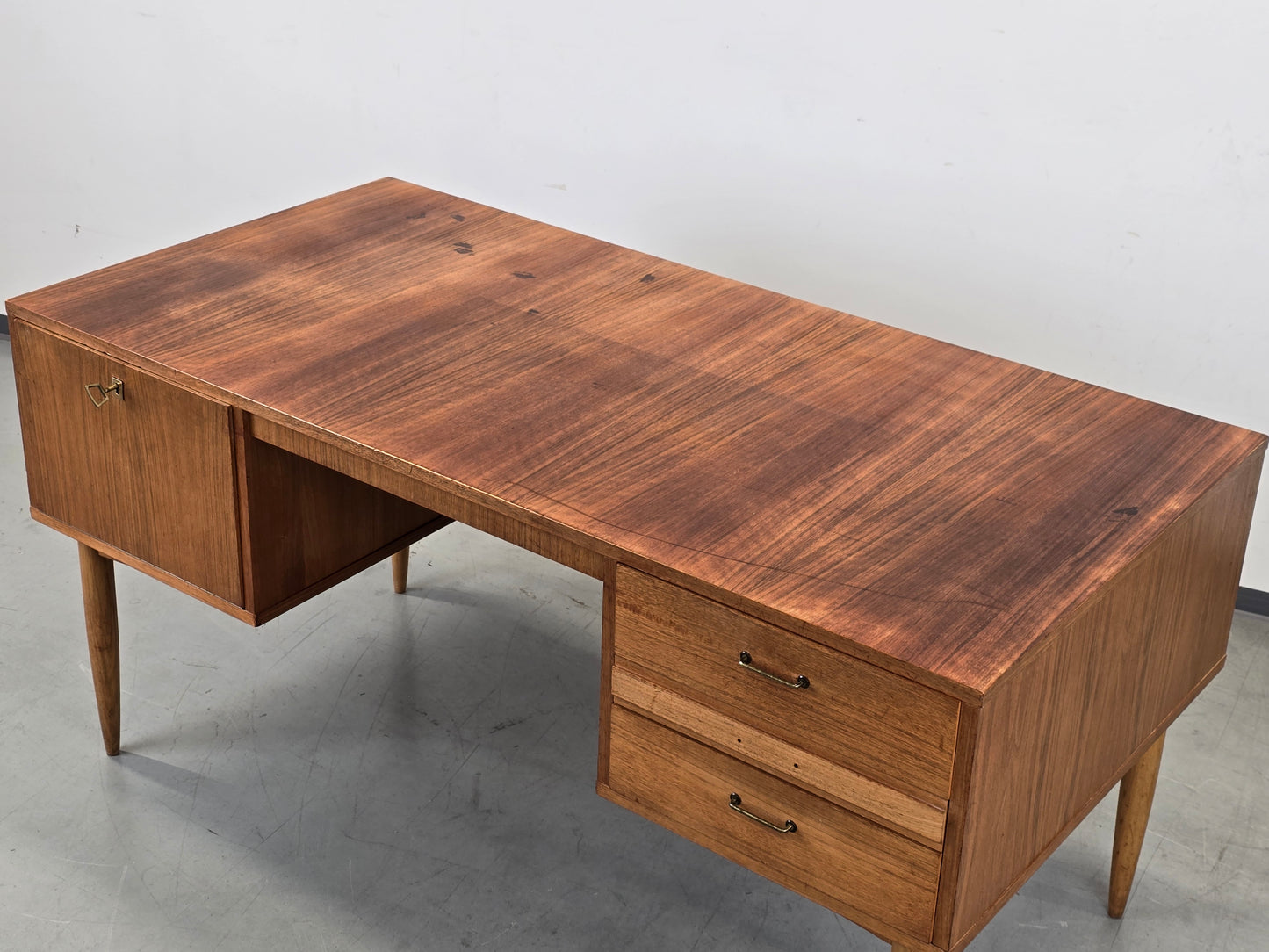 TEAK SCHREIBTISCH Vintage Mid Century Modern 60er Jahre Büro Tisch Dänisch Stil