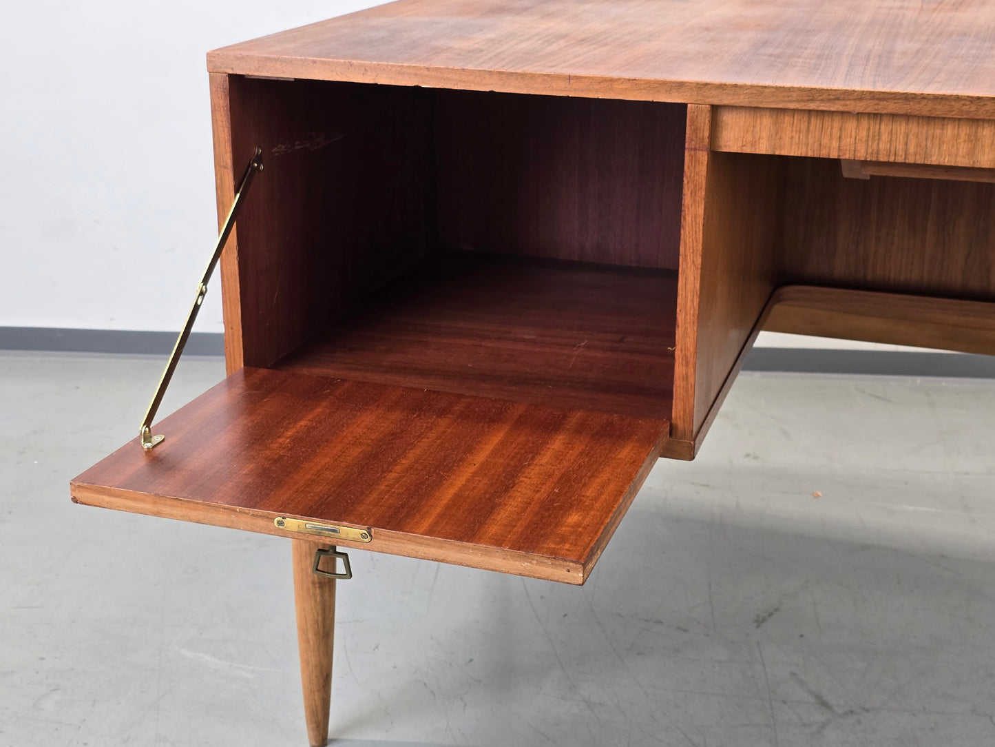 TEAK SCHREIBTISCH Vintage Mid Century Modern 60er Jahre Büro Tisch Dänisch Stil