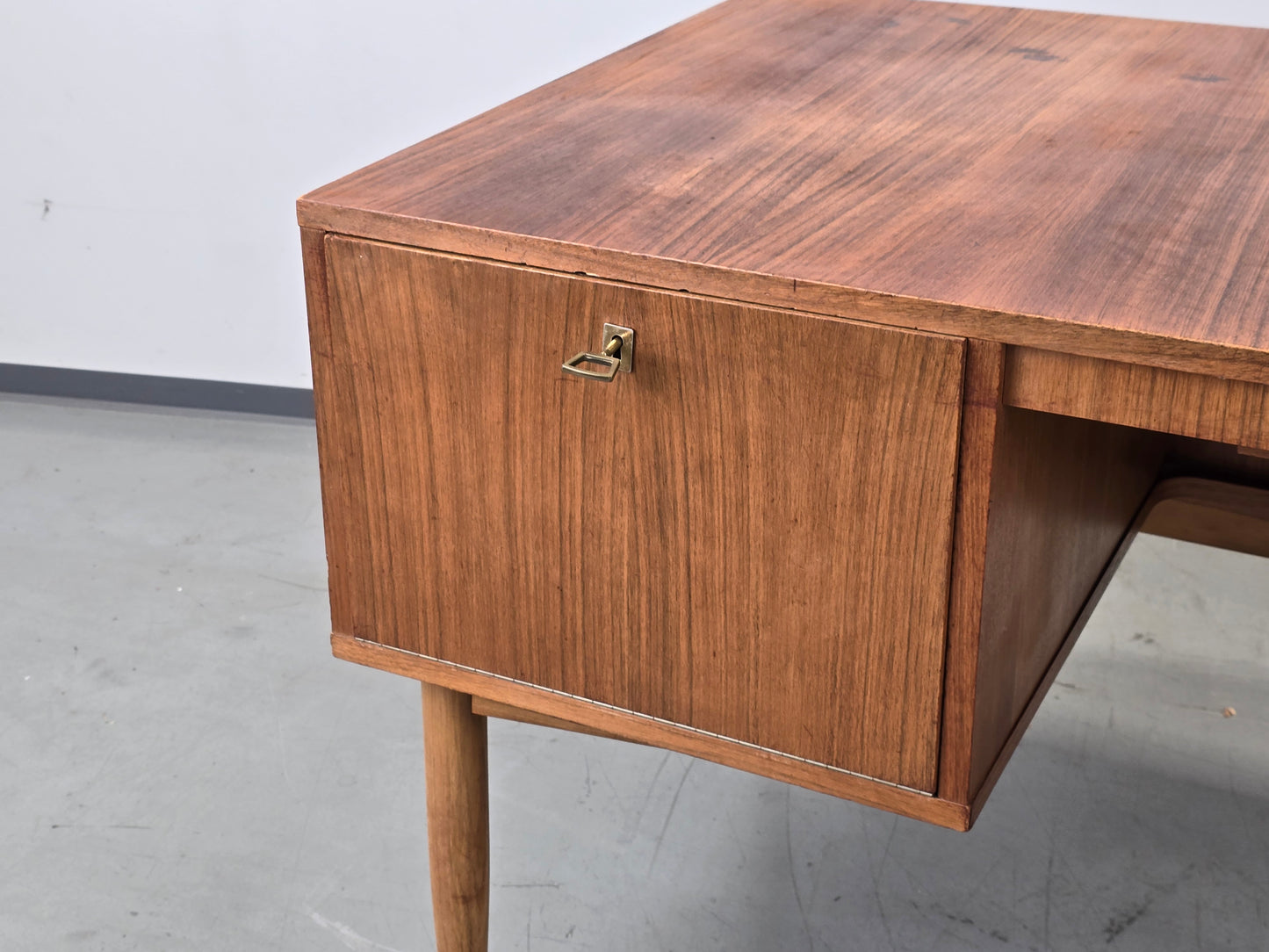 TEAK SCHREIBTISCH Vintage Mid Century Modern 60er Jahre Büro Tisch Dänisch Stil