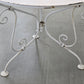 GARTENTISCH VINTAGE Lochblech Metall Weiß Garten Balkon Tisch Matégot Stil