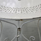 GARTENTISCH VINTAGE Lochblech Metall Weiß Garten Balkon Tisch Matégot Stil