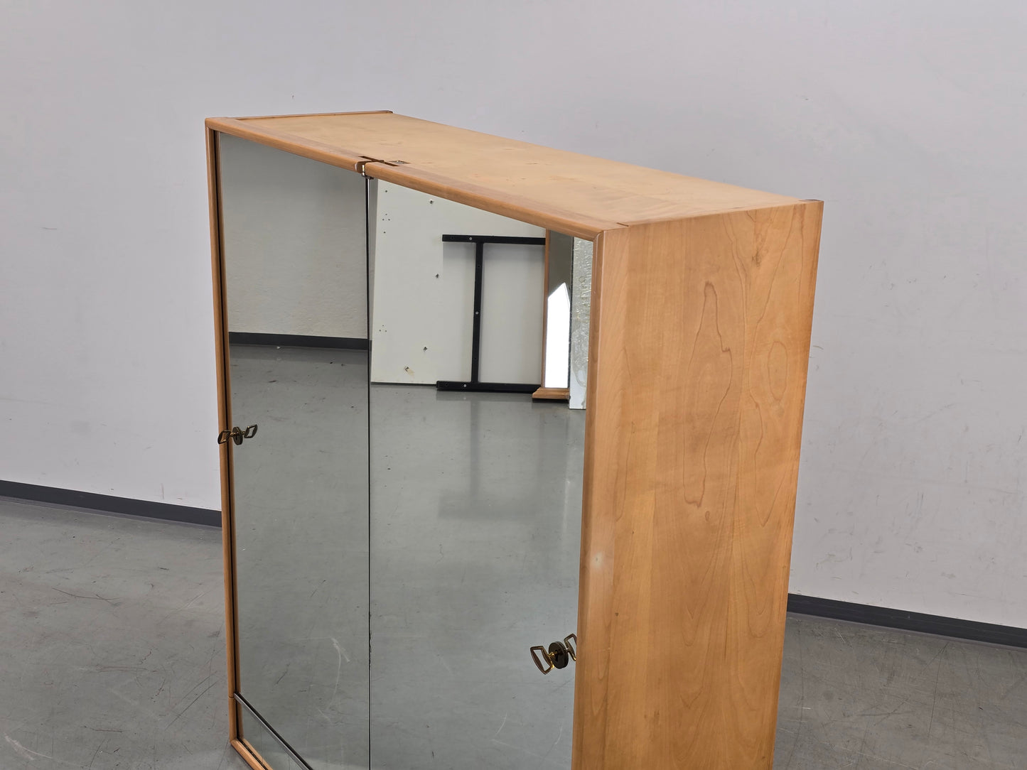 MID CENTURY Kleiderschrank Spiegelschrank Highboard Vintage Kommode Retro 60er