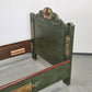VOGLAUER BETT Anno 1700 Bauernbett Einzelbett Grün handbemalt Massivholz 90x200