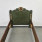 VOGLAUER BETT Anno 1700 Bauernbett Einzelbett Grün handbemalt Massivholz 90x200