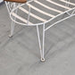 GARTENBANK VINTAGE 60er Jahre Design Metall Weiß Retro Parkbank Antik