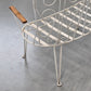 GARTENBANK VINTAGE 60er Jahre Design Metall Weiß Retro Parkbank Antik