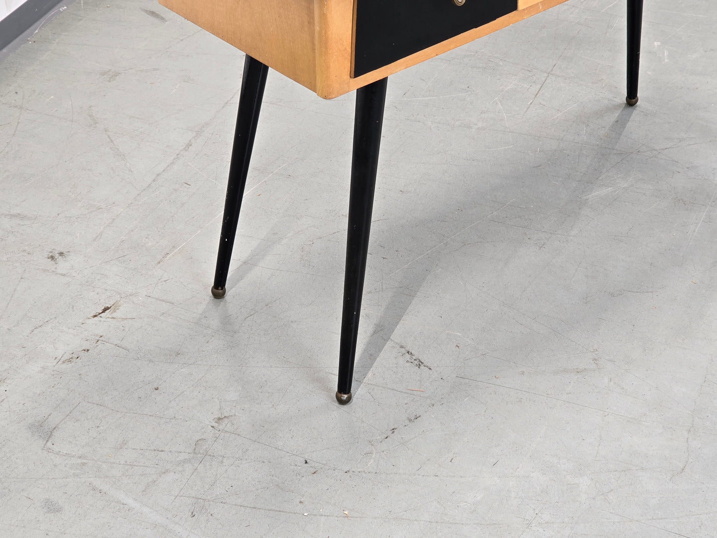 MID CENTURY Kommode 60er Vintage Sideboard Konsole Spiegel Messing
