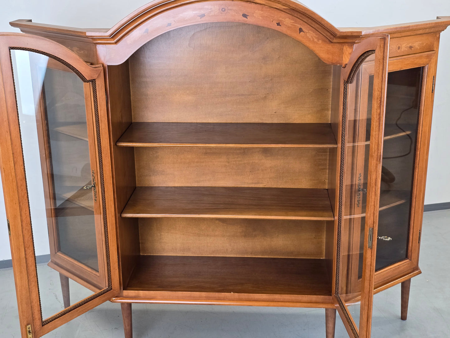 VINTAGE VITRINE Paolo Buffa Stil Mid Century Kirschbaum Intarsien 50er Jahre