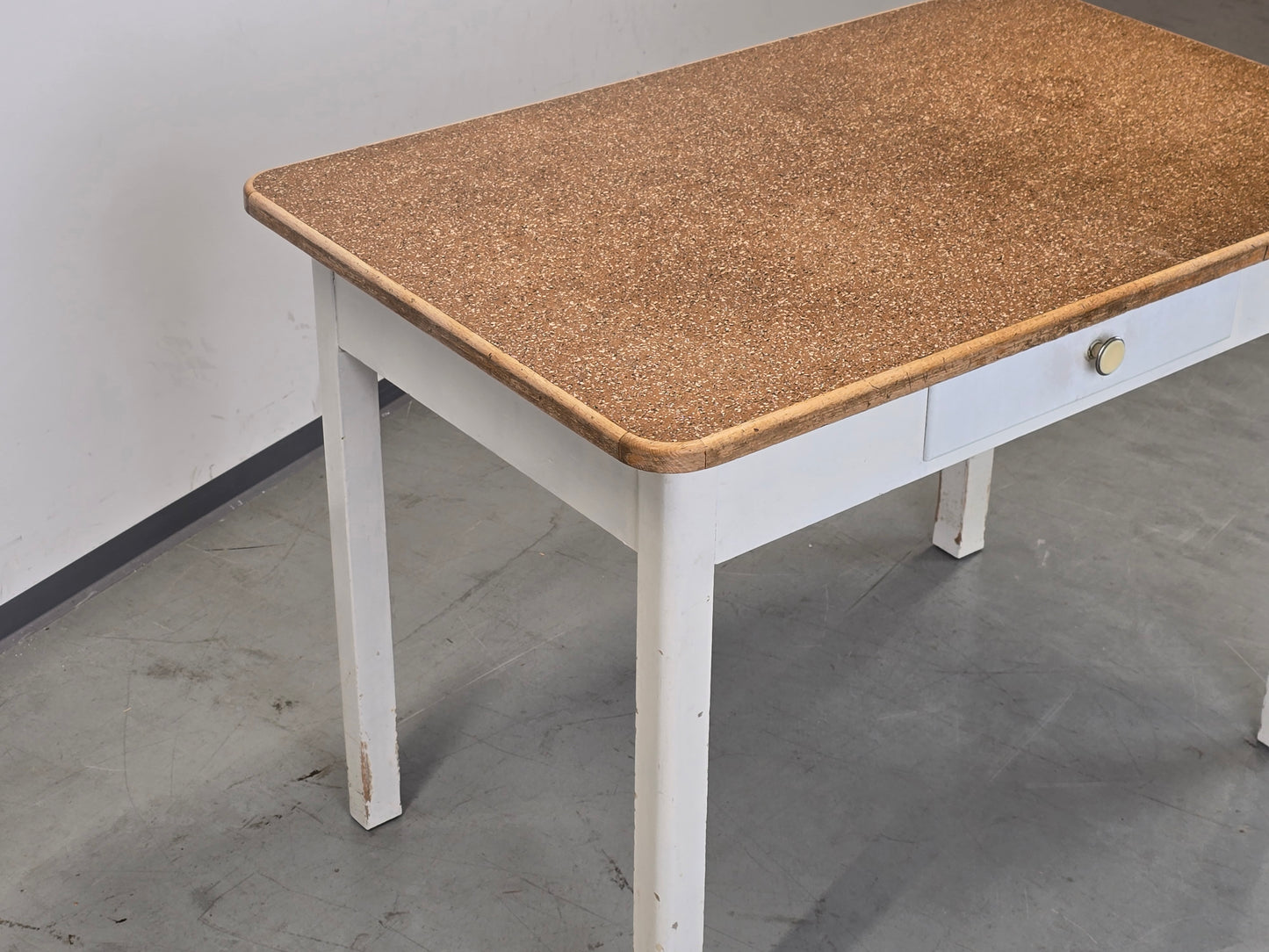 VINTAGE KÜCHENTISCH Mid Century Linoleum Tisch 60er Jahre Küchentisch Schublad