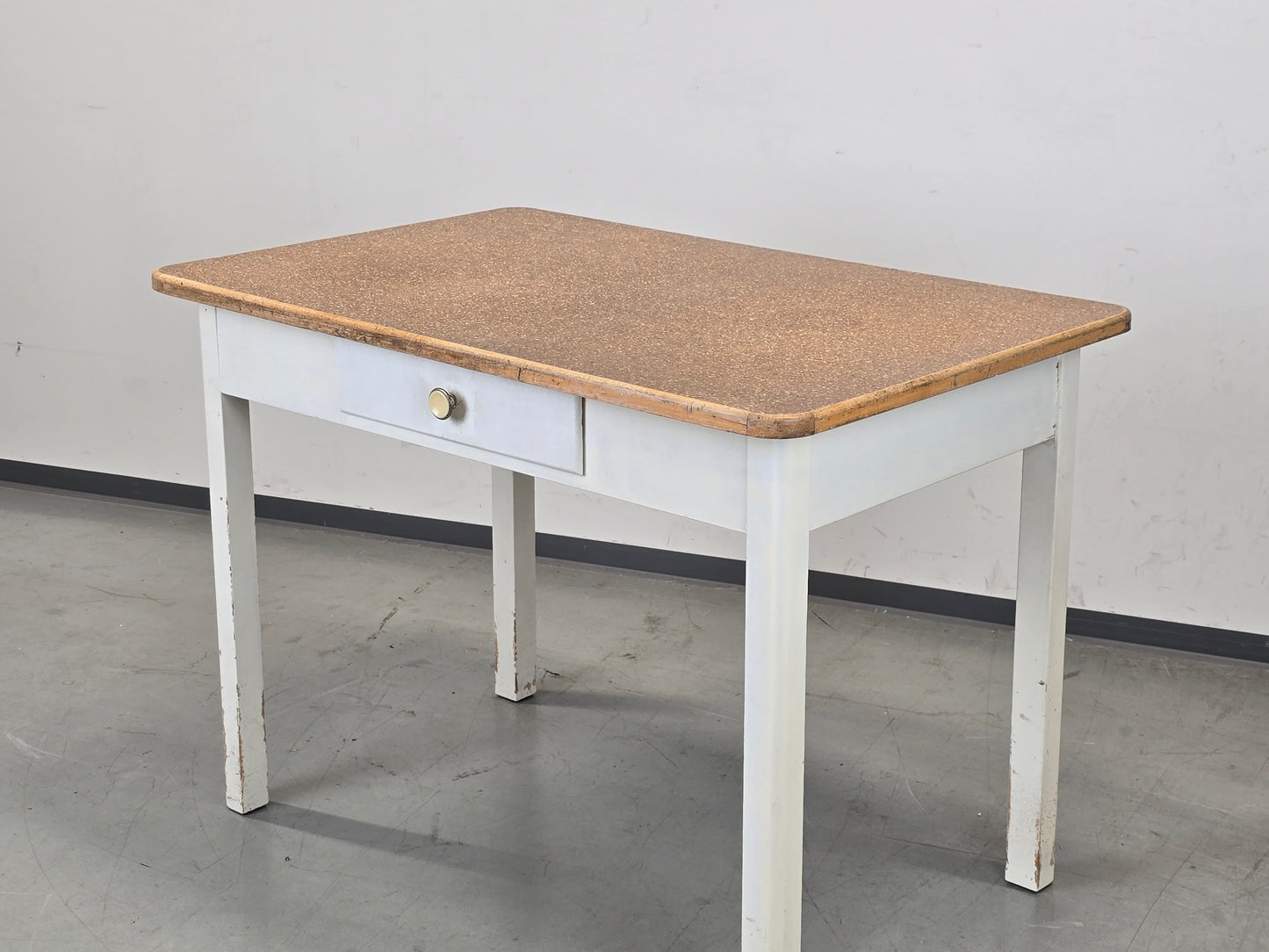 VINTAGE KÜCHENTISCH Mid Century Linoleum Tisch 60er Jahre Küchentisch Schublad