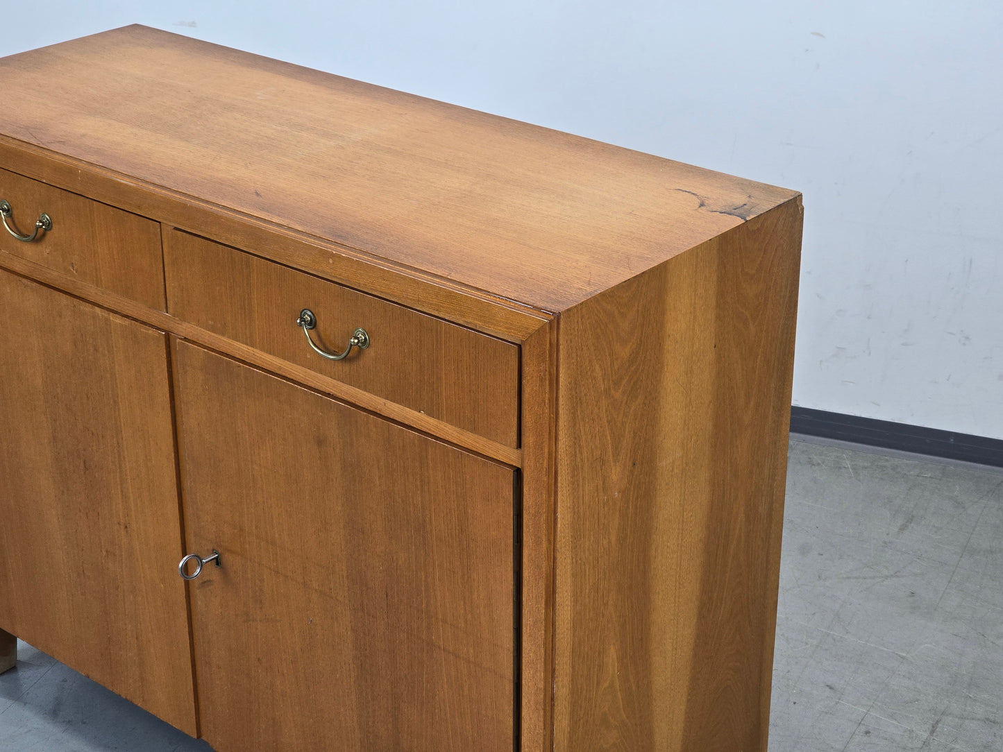 VINTAGE SIDEBOARD Mid Century Kommode Anrichte 60er Jahre Design Birke Messing